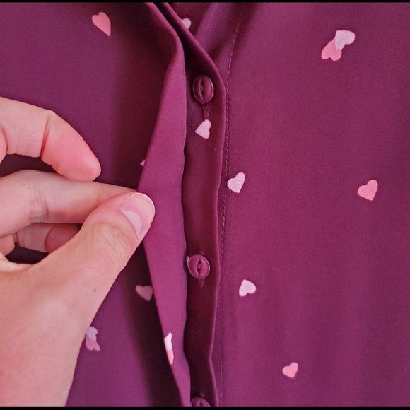 Reitmans Button Up Printed Long Sleeve Blouse - Picture 3 of 6